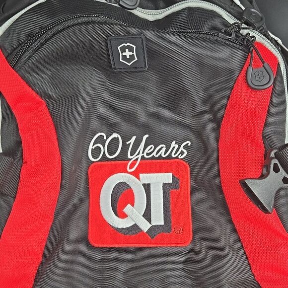 NEW Victorinox QT Quik Trip 60 Years Anniversary Black and Red Backpack - Picture 2 of 12